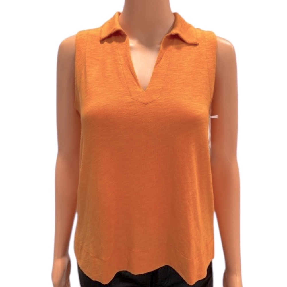 NWOT SIGRID OLSEN V Neck Collared Tank Medium - Picture 1 of 10